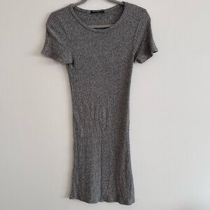 Brandy Melville Janelle knit mini marled gray dress one size
